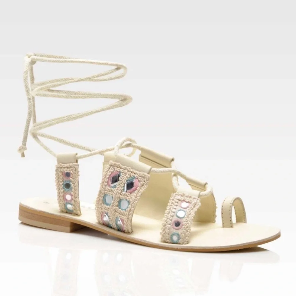Free People Mantra Mirror Sandals / Natural